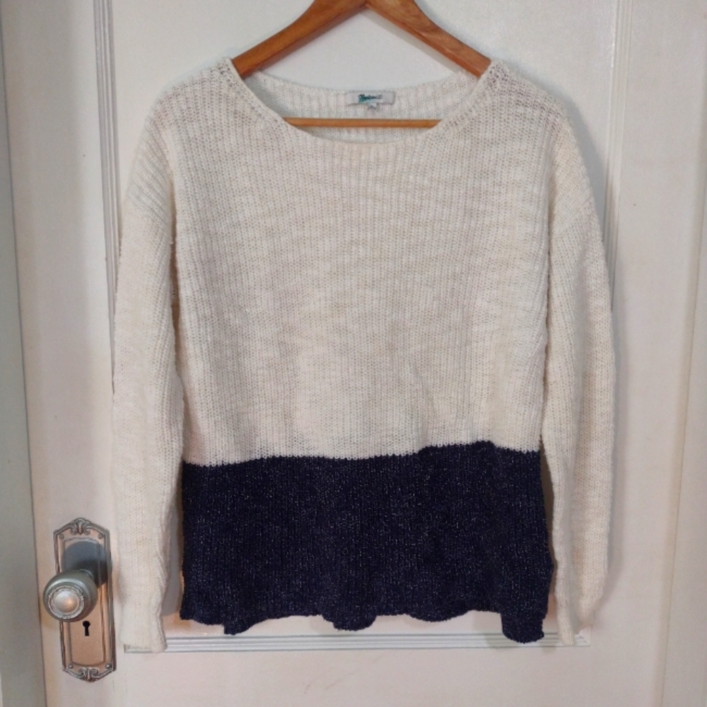 Madewell Sweater Women's Size Medium White and Black
